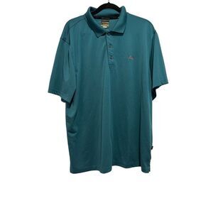 Greg Norman Polo Shirt Mens Blue‎ Short Sleeve Play Dry Fit Logo Top X-Large